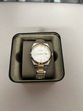 Fossil ES5259 Scarlette Three-Hand Date Two-Tone Stainless Steel Watch